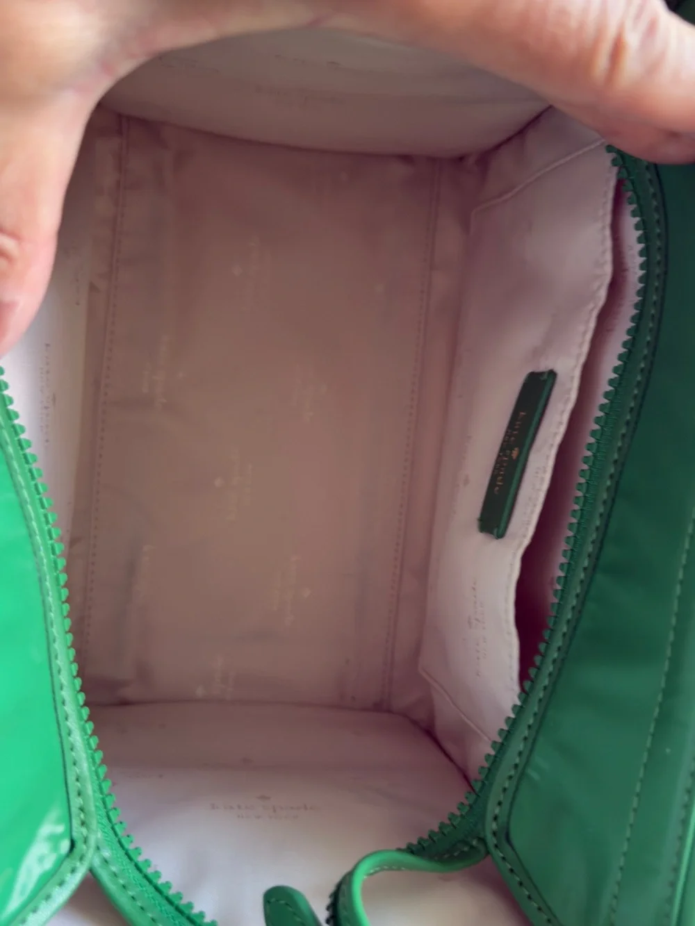 kate spade KIP Iconic Quilted Emerald Green Small Tote with Top Handles